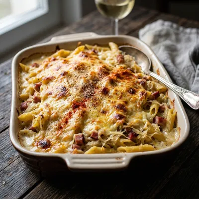 Sauerkraut Noodle Bake